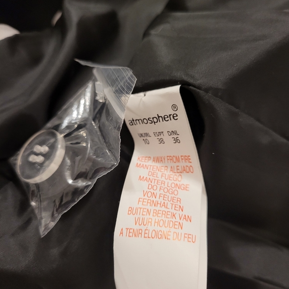 Stylish Polka Dot Trench Coat  Double Breasted Half Sleeve Mid Length Sz M - Picture 15 of 16